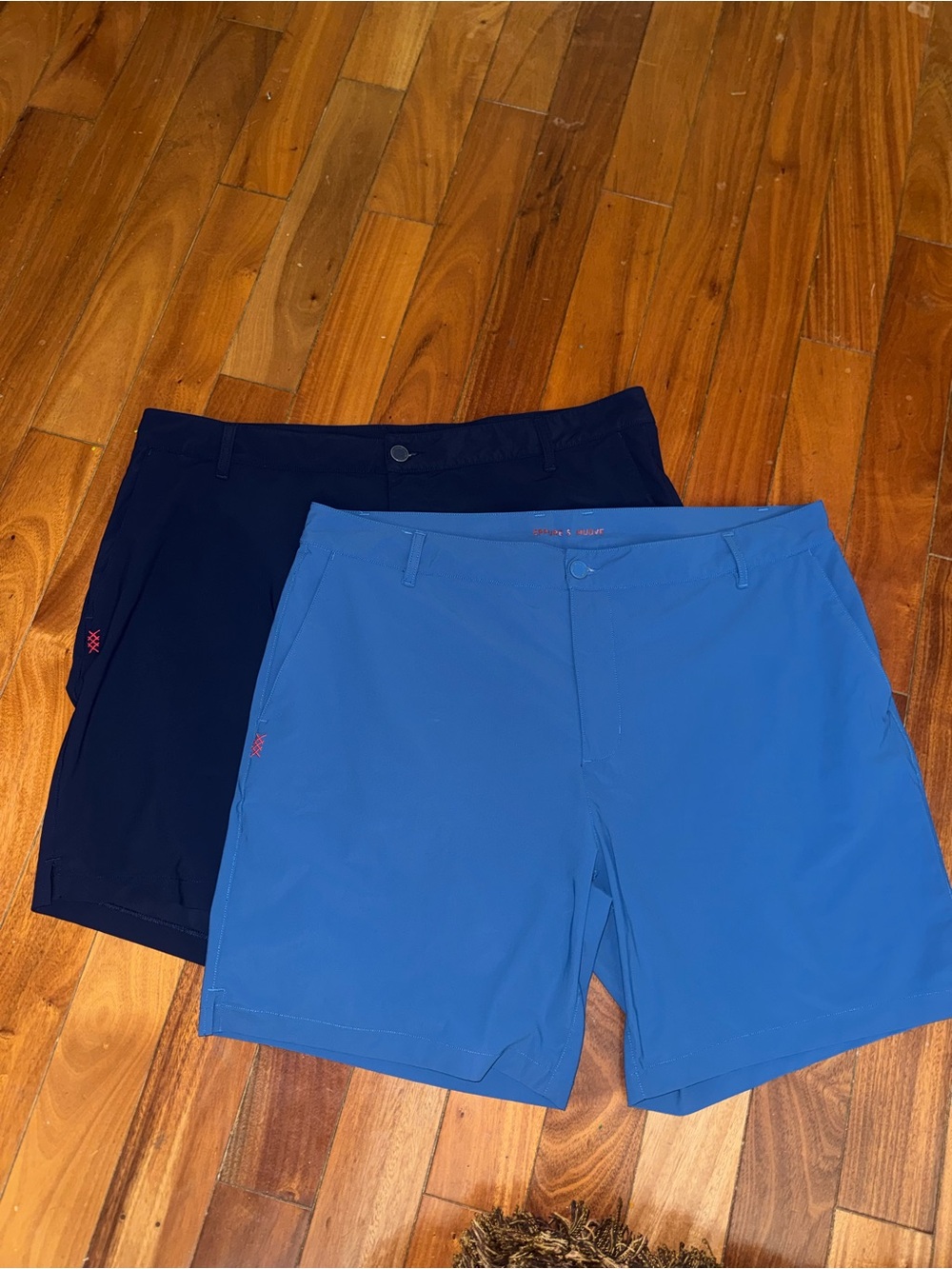 RHONE Men's Athletic Shorts Bundle- Blue and Navy